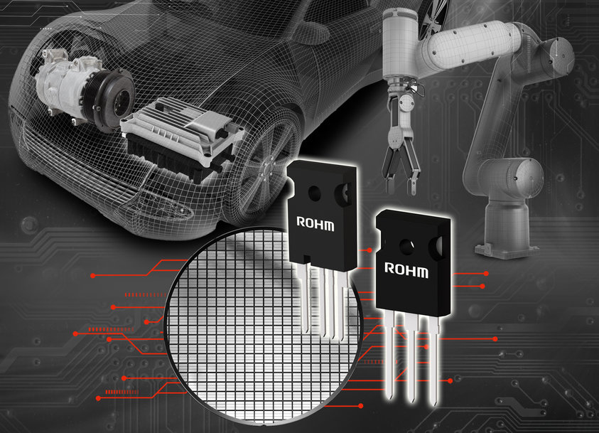 Los nuevos IGBT de 1200 V de ROHM consiguen unas características de baja pérdida líderes* en la industria con una alta tolerancia al cortocircuito